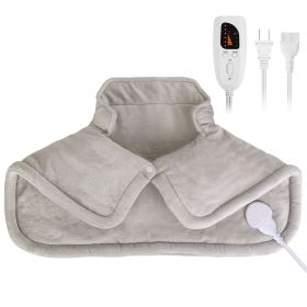 22.4x16.3in Large Weighted Heating Pad for Neck and Shoulders Electric Fast Heating Mat Neck Wrap Cushion Pain Relief