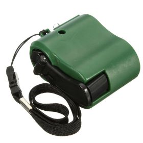 USB Hand Crank Phone Charger Manual Outdoor Hiking Camping Emergency Generator Camping Travel Charger Outdoor Survival Tools (Color: Green)