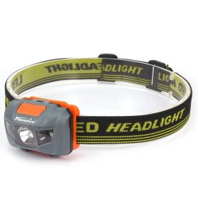 AloneFire HP30 3W Red White LED Lightweight Light; AAA Battery Headlamp; Portable Headlight For Outdoor Fishing Camping & Climbing (Color: Gray)